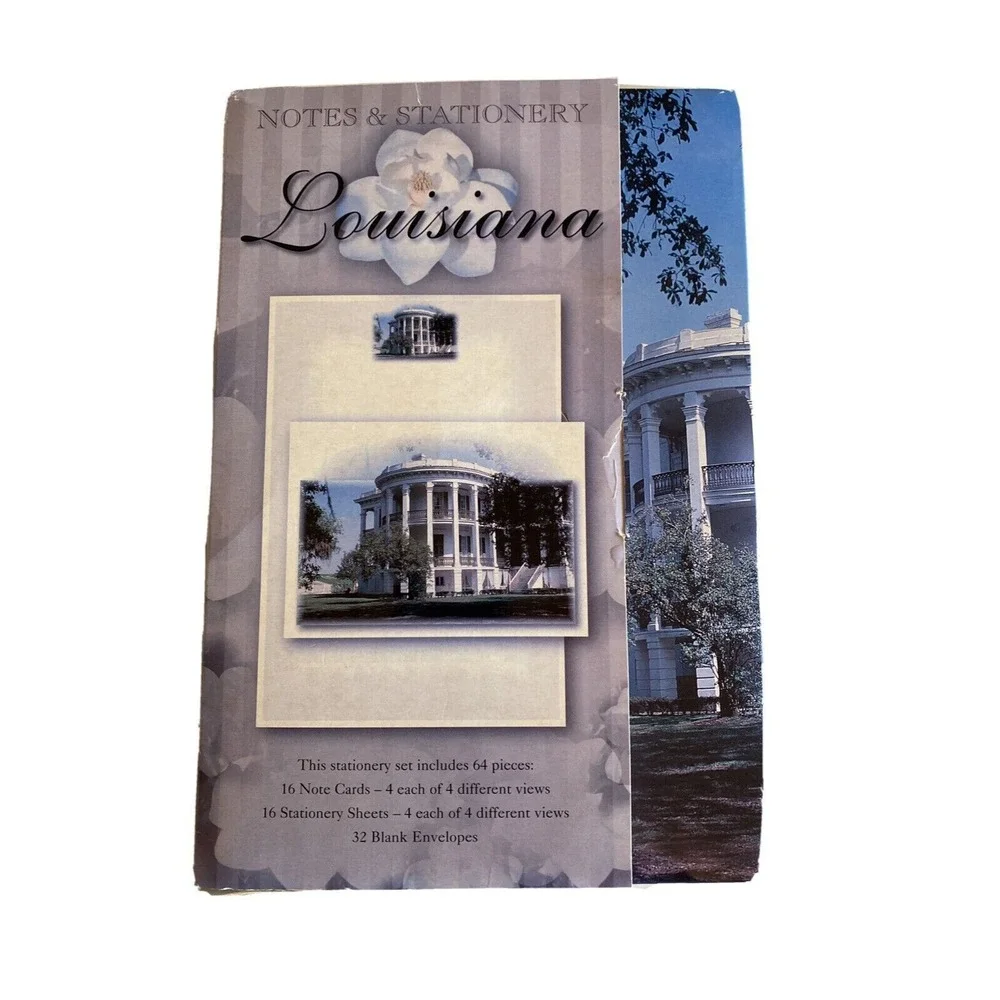 Express Publishing Co Stationery Set Multicolor Louisiana Vintage 64pc‎ Landmark